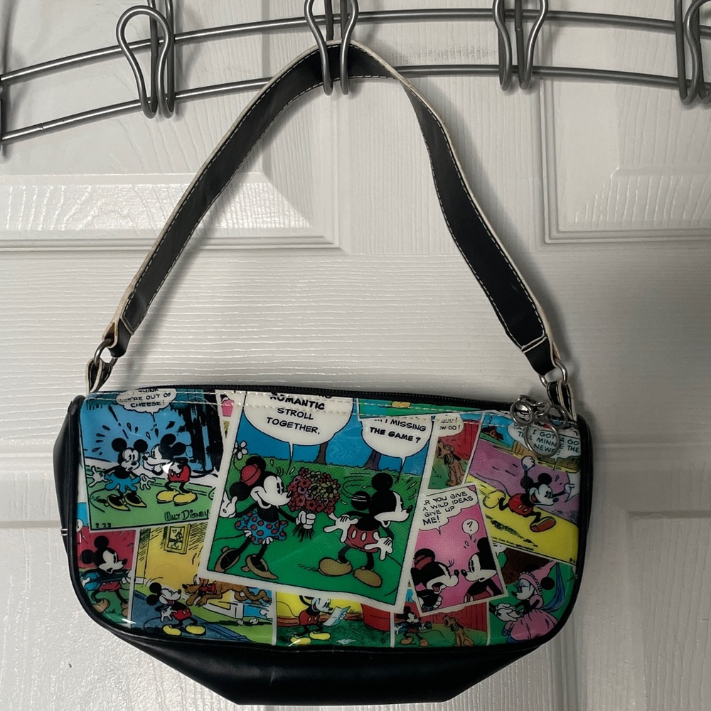 Walt Disney World Disneyland Resort Mickey and Minnie Comic Shoulder Handbag Y2K